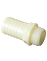 Espiga plástico macho de 1" para manguera de 25 mm
