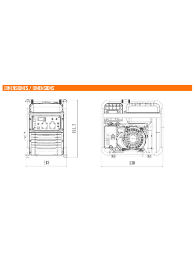 Generador Genergy inverter Feroe 4600W 230V arranque eléctrico