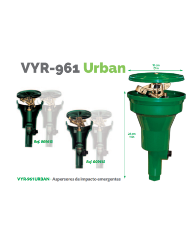 Aspersor VYR-961 POP-UP Emergente Urban 3/4" Hembra