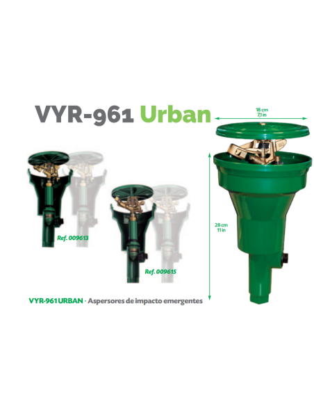 Aspersor VYR-961 POP-UP Emergente Urban 3/4" Hembra