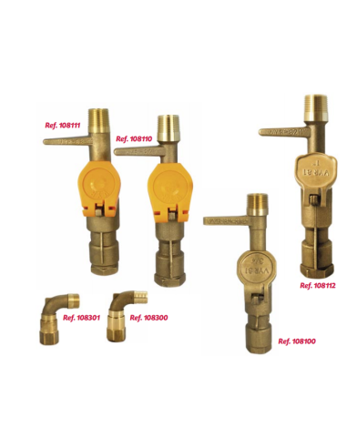 Codo Giratorio VYR-81 1" Hembra. Salida Manguera 25 MM Vyrsa