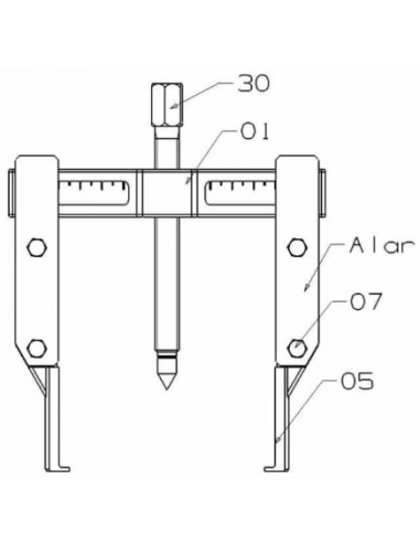 Extractor Mecánico 1750 Forza 2 Patas 145 X 140
