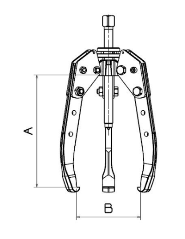 Extractor Mecánico Autocentrante 1301ALT Forza 3 Patas  105 X 110