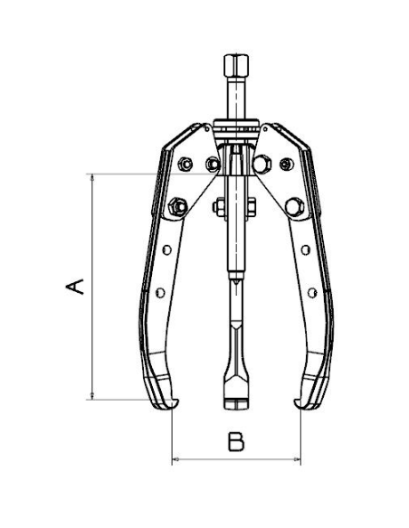 Extractor Mecánico Autocentrante 1301ALT Forza 3 Patas  105 X 110