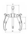 Extractor Mecánico 1404LT Forza 2/3 Patas Reversibles 135 X 180