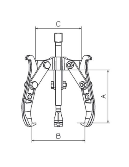 Extractor Mecánico 1404LT Forza 2/3 Patas Reversibles 135 X 180
