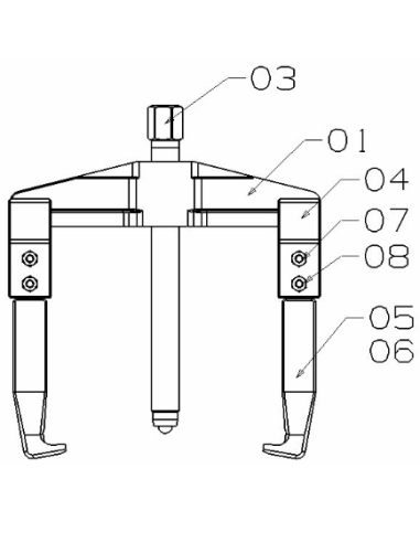 Extractor Mecánico 2420 Forza 2 Patas 305 X 165