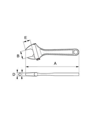 Llave Ajustable De Moleta Lateral Bahco 91C/97C