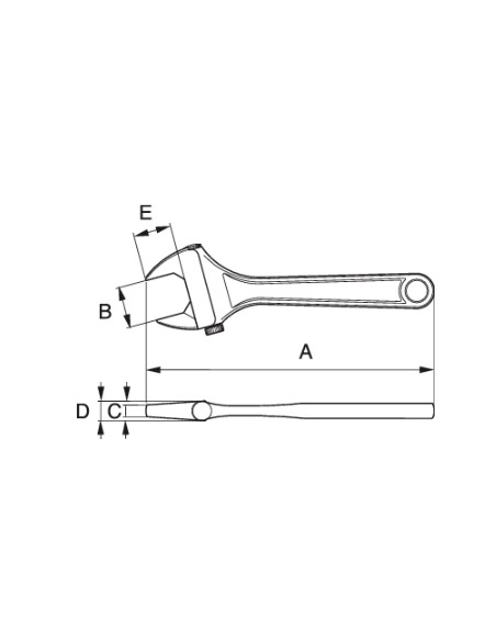 Llave Ajustable De Moleta Lateral Bahco 91C/97C