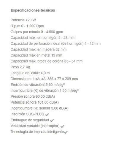 Martillo Ligero HR2300 720W Makita