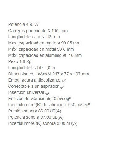Sierra Calar 4326 450W Makita