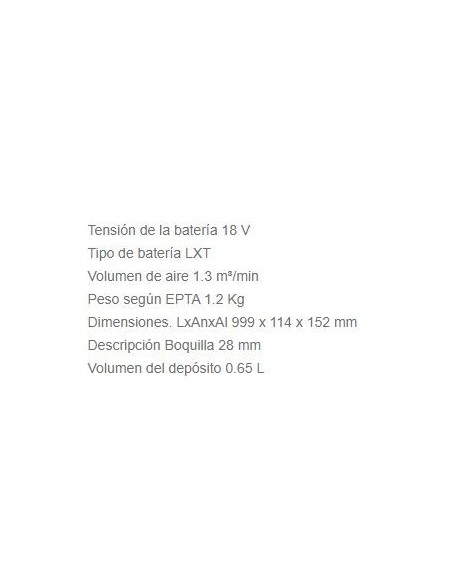 Aspirador Makita DCL180ZB a batería 18V