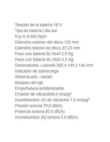 Miniamoladora Makita DGA504Z