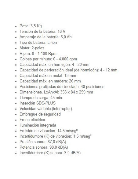 Martillo ligero Makita DHR202RTJ a batería de 18V Litio y 5Ah.