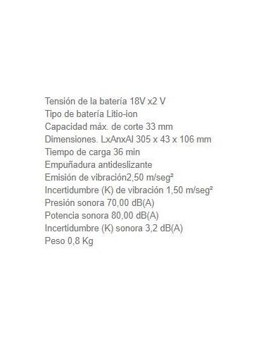 Tijera Poda DUP361Z 18V S/Bat Makita