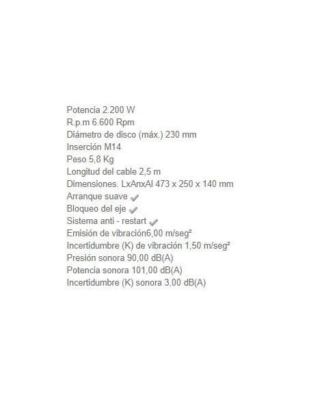 Amoladora GA9020RKD 230 MM 2200W Makita