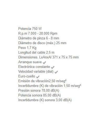 Amoladora Recta GD0800C 750W Makita