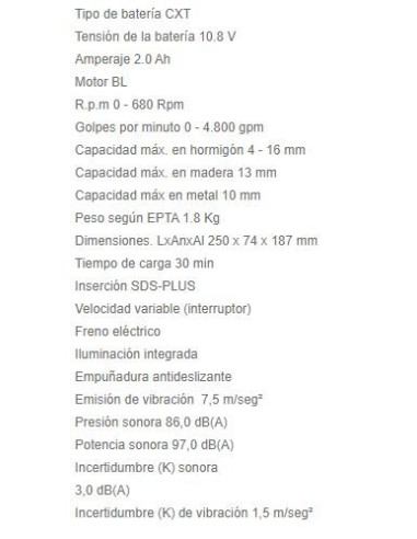 Martillo Ligero HR166DSAE1 16 MM 10.8V Makita