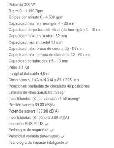 Martillo Ligero HR2810 800W 28 MM Makita