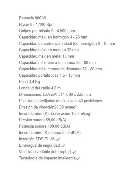 Martillo Ligero HR2810 800W 28 MM Makita