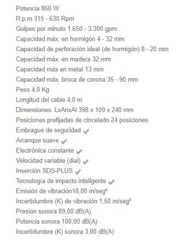 Martillo Combinado HR3200C 850W Makita