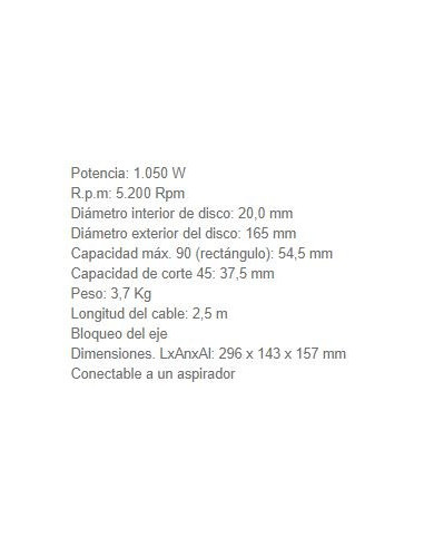 Sierra Circular HS6601 165 MM 1050W Makita
