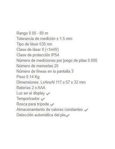 Medidor Láser LD080P 80 M Makita