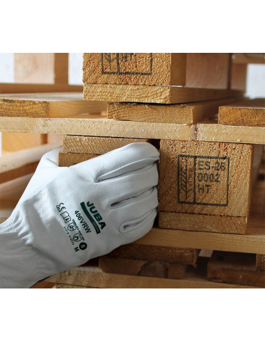 Guante Piel Flor Vacuno Blanco 406VRW Driver Juba