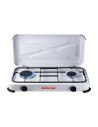 Cocina Portátil 2 Fuegos C/ Tapa Butano SUPER-EGO