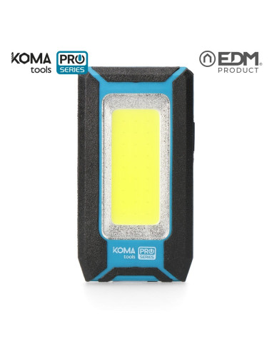 Linterna Led Recargable 500LU Con Gancho + Imán KOMA TOOLS