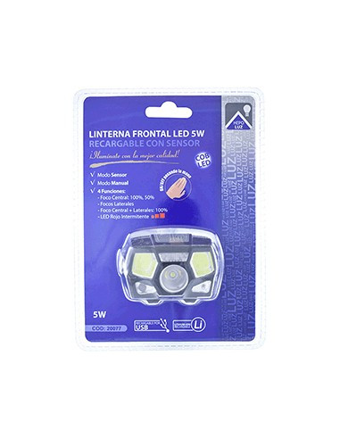 Linterna Frontal Led Recargable 300LU Hepoluz
