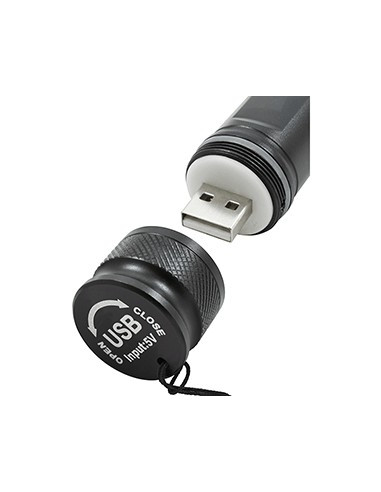 Linterna Led Recargable 5W 300 lu con USB Hepoluz
