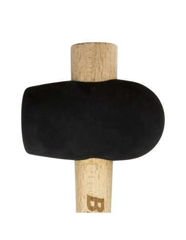 Maza Blanda Goma Negra 750 gr Con Mango Madera Bellota