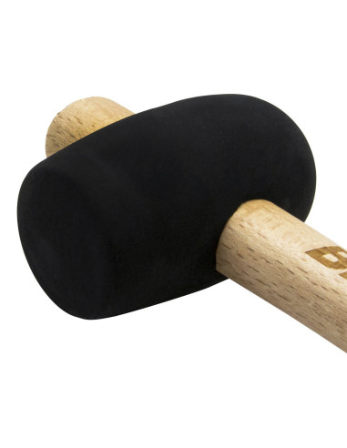 Maza Blanda Goma Negra 750 gr Con Mango Madera Bellota