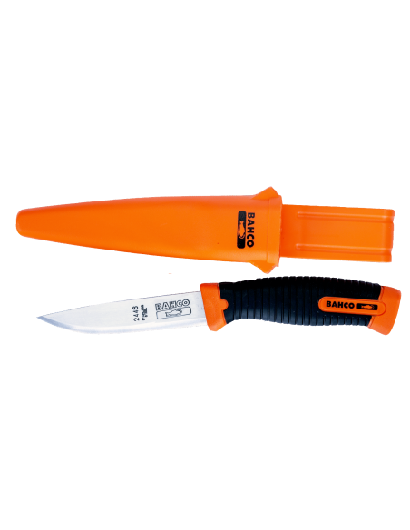 Cuchillo Bahco 2446‑OV – Multiuso acero + funda cinturón