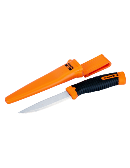 Cuchillo Bahco 2446‑OV – Multiuso acero + funda cinturón